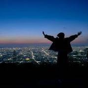 night view of Osaka area